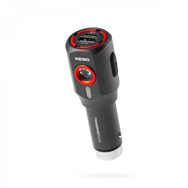 NEBO TRANSPORT 400 2-IN-1 CAR CHARGER & FLASHLIGHT