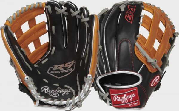 RAWLINGS R9 CONTOUR BASEBALL GLOVE 12" - RIGHTY